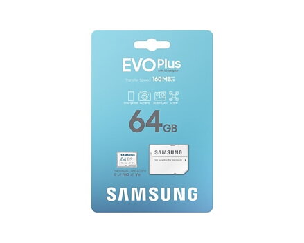 Samsung EVO Plus Micro SDXC 64GB + adaptér UHS-I U1  Class 10 160 MB/s