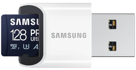 Samsung PRO Ultimate micro SDXC 128GB+USB adaptér 200MB/s UHS-I U3  Class 10 