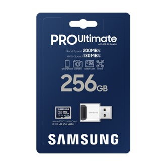 Samsung PRO Ultimate micro SDXC 256GB+USB adaptér 200MB/s UHS-I U3  Class 10 