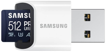 Samsung PRO Ultimate micro SDXC 512GB+USB adaptér 200MB/s UHS-I U3  Class 10 