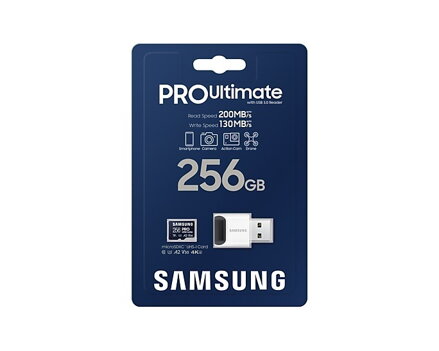 Samsung PRO Ultimate micro SDXC 256GB+USB adaptér 200MB/s UHS-I U3  Class 10 