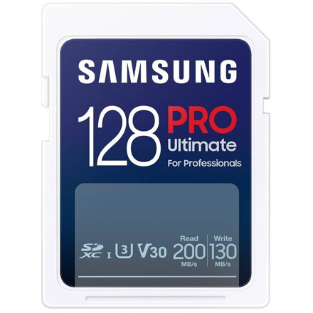 Samsung SDXC PRO Ultimate 128GB CLASS 10 UHS-I U3 V30 200/130 MB/s 