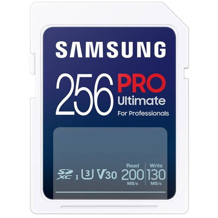 Samsung SDXC PRO Ultimate 256GB CLASS 10 UHS-I U3 V30 200/130 MB/s 