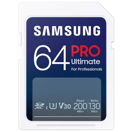 Samsung SDXC PRO Ultimate 64GB CLASS 10 UHS-I U3 V30 200/130 MB/s 