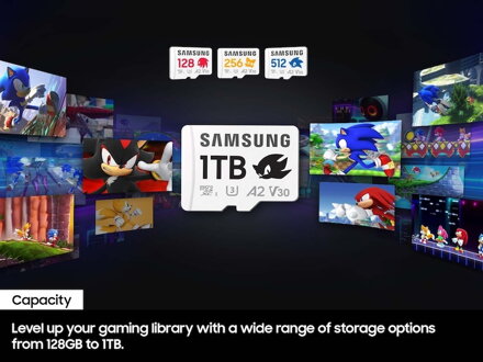 SAMSUNG PRO Plus microSDXC 1TB Sonic the Hedgehog + adapter class 10 UHS-I U3 A2 V30 180/130 MB/s 