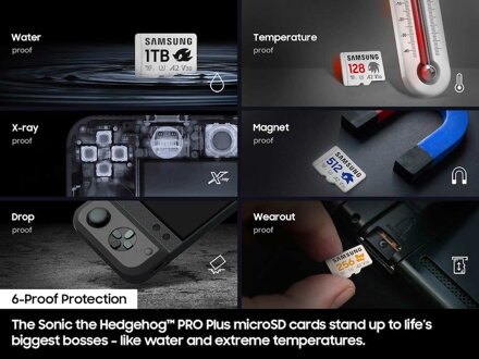 SAMSUNG PRO Plus microSDXC 1TB Sonic the Hedgehog + adapter class 10 UHS-I U3 A2 V30 180/130 MB/s 