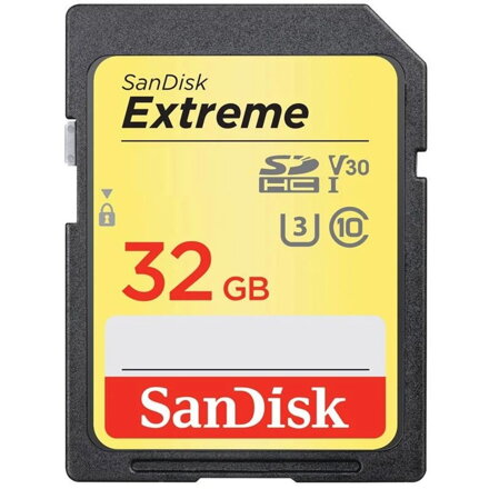SanDisk Extreme 32GB SDHC pamäťová karta UHS-I U3 V30 100/80 MB/s Class 10