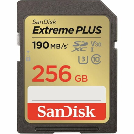 SanDisk Extreme PLUS SDXC 256 GB class 10  UHS-I U3 V30 190/130 MB/s 