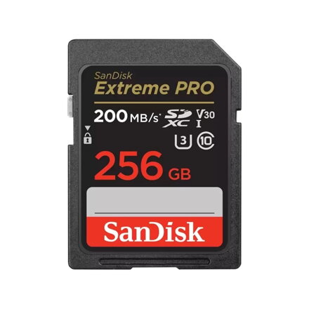 SanDisk Extreme PRO 256GB SDXC pamäťová karta class 10  UHS-I U3 V30 200/140 MB/s 