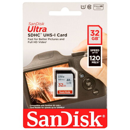 SanDisk Ultra SDHC 32GB 120MB/s Class10 UHS-I