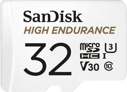 SanDisk High Endurance 32GB microSDXC pamäťová karta 100/40 MB/s CL10 UHS-I U3 + adaptér 