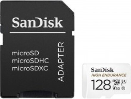 SanDisk High Endurance microSDXC 128GB + adaptér
