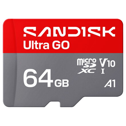 SanDisk microSDXC Ultra GO 64GB (UHS-I, V10, U1, C10, A1, 140 MB/s, Full Video HD)
