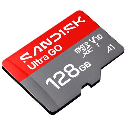 SanDisk microSDXC Ultra GO 128GB (UHS-I, V10, U1, C10, A1, 190 MB/s, Full Video HD)