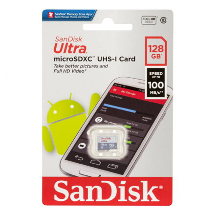 SANDISK Ultra 128GB microSDXC 100MB/s Class 10 UHS-I