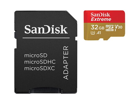 Sandisk Extreme GoPro 32GB microSDHC pamäťová karta 100MB/s UHS-I U3 + adaptér