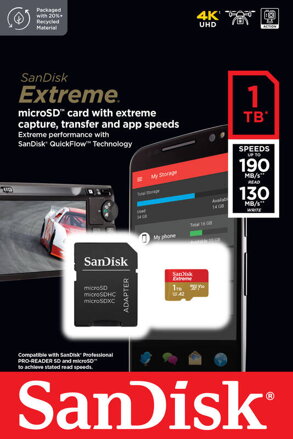 SanDisk Extreme microSDXC 1 TB 190MB/s + adaptér