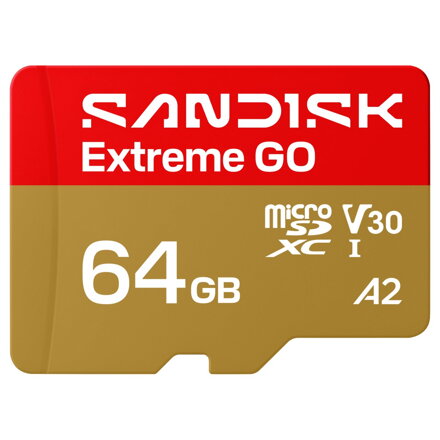 SanDisk Extreme GO microSDXC 64GB (UHS-I, 170MB/s / W80MB/s, 5K)