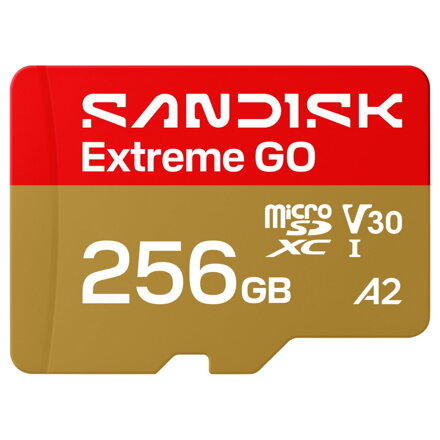 SanDisk Extreme GO microSDXC 256GB (UHS-I, 240MB/s / W160MB/s, 5K)