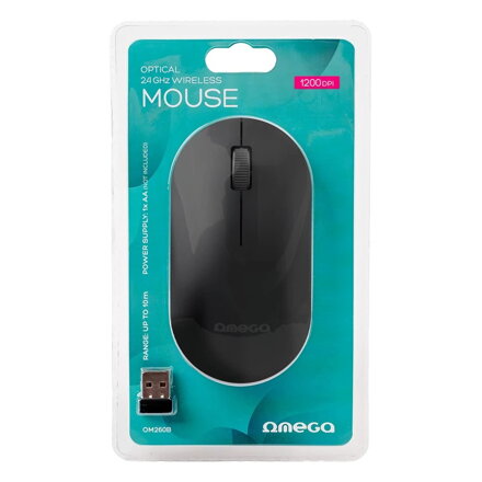 Omega Mouse OM-260B Wireless 1200 dpi čierna