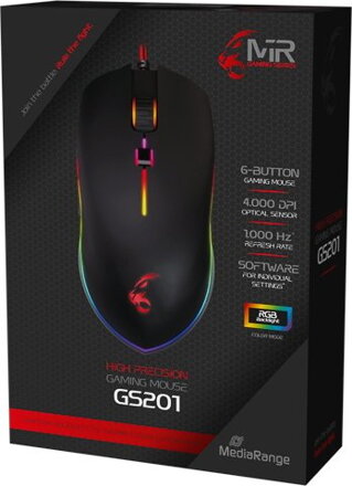 MediaRange Gaming Series optická herná myš s podsvietením RGB 