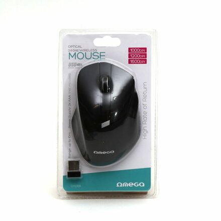 Omega OM-216 bezdrôtová počítačová myš 1000/1600/2000dpi Black