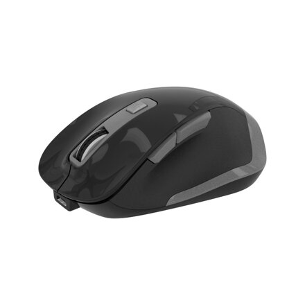 Omega bezdrôtová dobíjacia myš USB-C 800-1200-1600-2400 DPI čierno/sivá