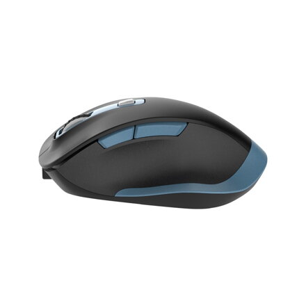 Omega bezdrôtová dobíjacia myš USB-C 800-1200-1600-2400 DPI čierno/modrá