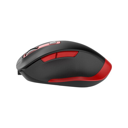  Omega vezeték nélküli újratölthető egér fekete/piros USB-C 800-1200-1600-2400 DPI 