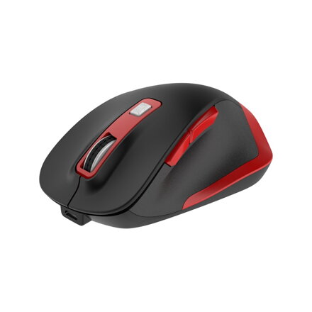  Omega vezeték nélküli újratölthető egér fekete/piros USB-C 800-1200-1600-2400 DPI 