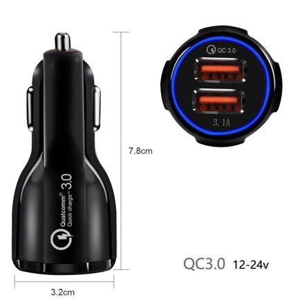Maclean 2-portová USB nabíjačka do auta  MCE478B