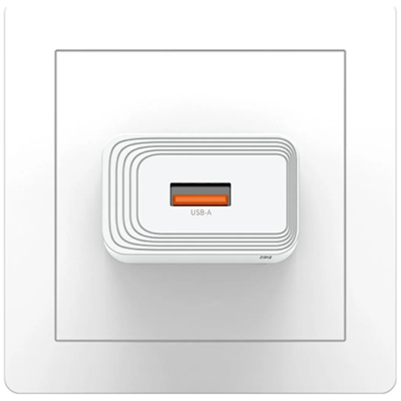 USAMS T69 nabíjačka 18W QC3.0, USB 2.1, biela