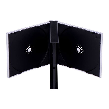 Mediarange CD-Box 22 mm for 4CD with Black tray *5Pack