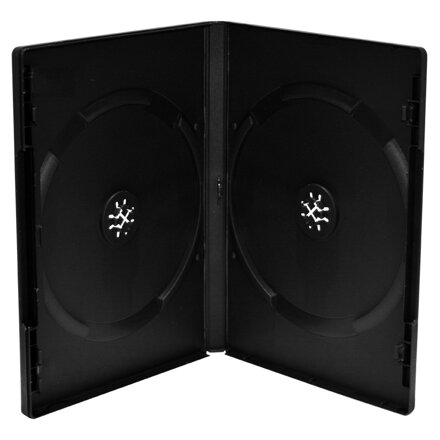 Mediarange DVD-Box 14mm Double Black tray