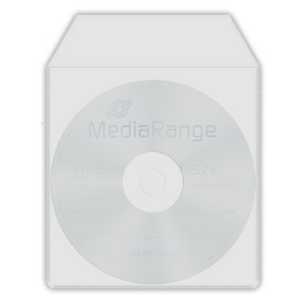 MediaRange Plastic sleeves clear for 1 disc *50pcs