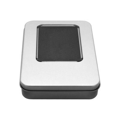 Hliníkový úložný box MediaRange pre USB flash disky, 115 x 85 x 22mm, strieborný