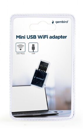 GEMBIRD Mini USB WiFi adapter, 300 Mbps WNP-UA300-01