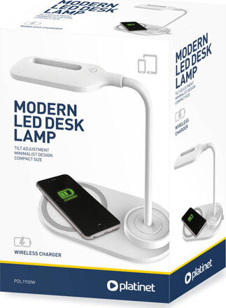 PLATINET DESK LAMP WIRELESS CHARGER 5W WHITE