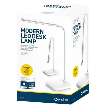 Platinet nabíjateľná stolná lampa 2400 mAh 5W biela (45238)