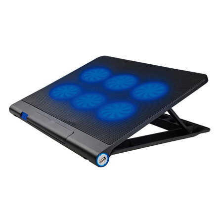 OMEGA laptop hűtőpad 2 ventilátorral, fekete 