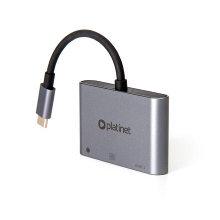 Platinet USB elosztó 3in1 USB-C 3.2 Gen2 HDMI 4K USB-A 3.2 USB-C PD 100W