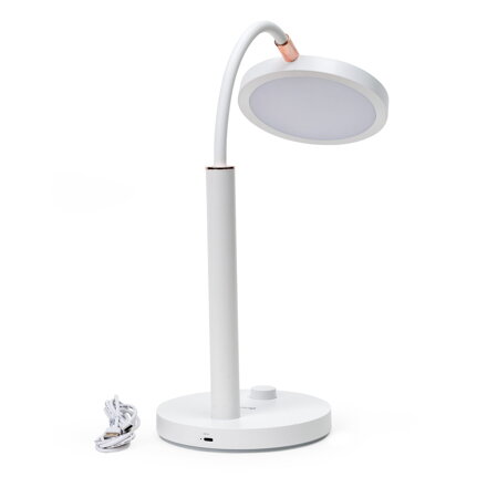 Platinet AURA stolná lampa LED 10W, 65 LED, USB-C, biela