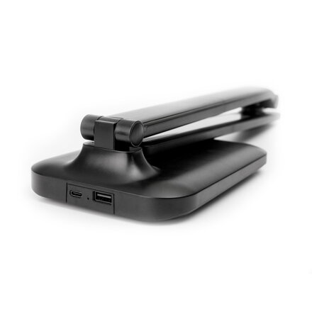 Platinet REMUS stolná lampa s adaptérom LED 5W, čierna