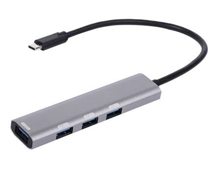 Platinet USB-C HUB 4× USB-A 3.2 Gen1 HUB, 5 Gbps, 100W PD