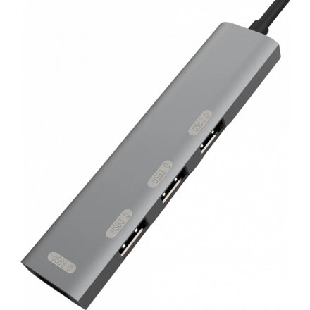 Platinet USB-C HUB 4× USB-A 3.2 Gen1 HUB, 5 Gbps, 100W PD