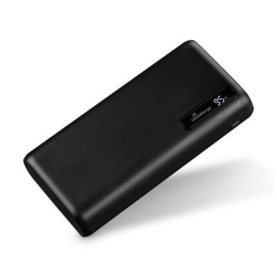 MediaRange Powerbank 20000 mAh with battery level LCD, 2x USB-A and 1xUSB-C black