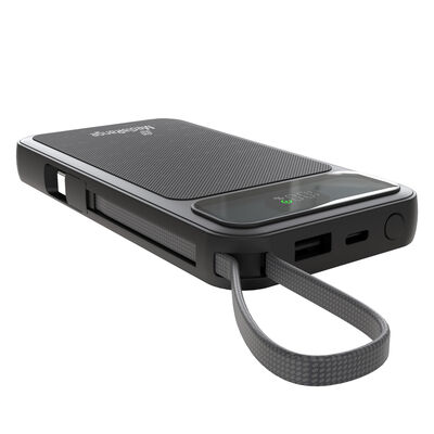 MediaRange Power Bank  10.000 mAh beépített töltőkábellel és LCD kijelzővel
