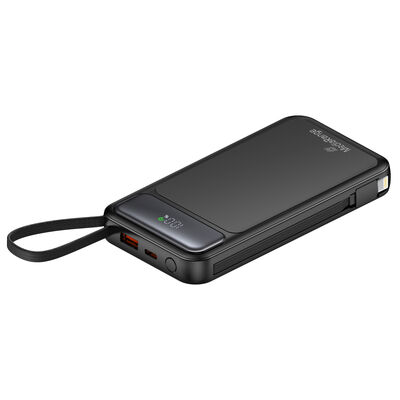 MediaRange Power Bank  10.000 mAh beépített töltőkábellel és LCD kijelzővel