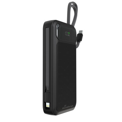 MediaRange Powerbanka 20.000mAh s integrovanými nabíjacími káblami a LC displejom