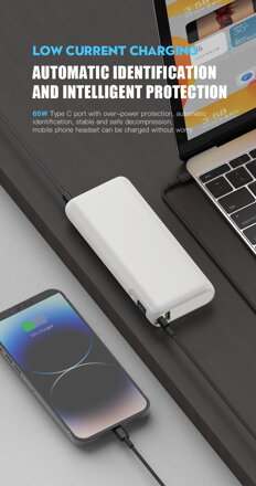 Platinet power bank 20000 mAh 65W PD QC 2x USB-C